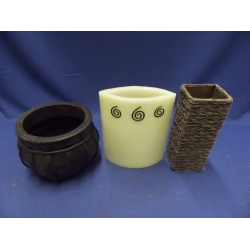 Lot of 3 Home Decor Pots